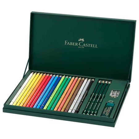 Set creioane FABER-CASTELL Polychromos, 26 buc/cutie