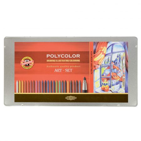 Set desen KOH-I-NOOR Polycolor Art 3896, 32 piese/cutie metal