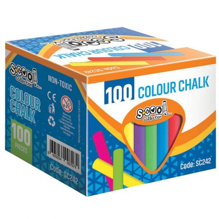 Creta colorata S-COOL, 100 buc/cutie