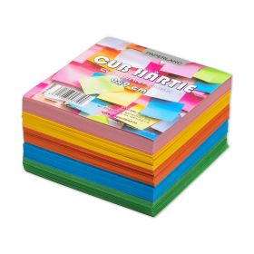 Rezerva cub din hartie color 9x9cm, 500 file/set, PAPERLAND Intens