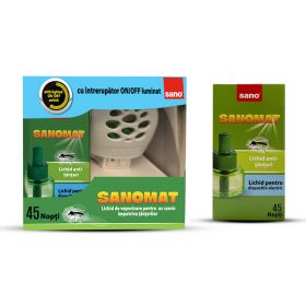 Aparat electric cu rezerva lichid impotriva tantarilor, SANOMat, 35 ml