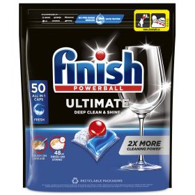 Detergent tablete pentru masina de spalat vase FINISH Powerball Ultimate, 50 buc/set