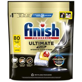 Detergent tablete pentru masina de spalat vase FINISH Powerball Ultimate Plus, 80 buc/set