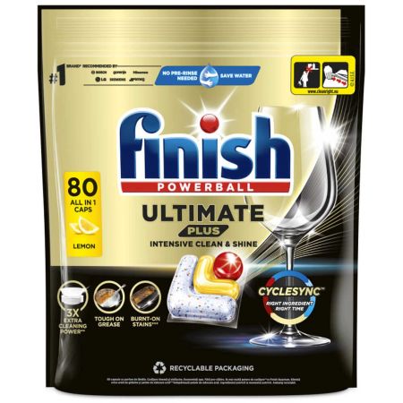Detergent masina de spalat vase FINISH, 80 buc/set