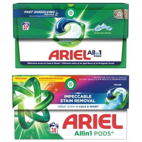 Detergent rufe capsule ARIEL All in 1 Pods, 37 buc/cutie