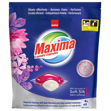 Detergent capsule SANO Maxima Soft Silk, 40 buc/set