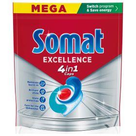 Detergent capsule pentru masina de spalat vase SOMAT 4 in 1 Excellence, 80 buc/set