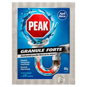Granule pentru desfundat instalatii sanitare PEAK OUT, 60 g