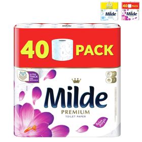 Hartie igienica parfumata MILDE Premium, 3 straturi, 40 role/set
