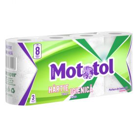 Hartie igienica parfumata MOTOTOL, 3 straturi, 8 role/set