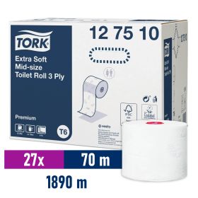 Hartie igienica TORK Extra Soft Premium T6, 3 straturi, 70 m/rola, 27 role/set