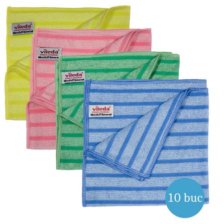Laveta microfibra VILEDA MicroTuff, 40x40 cm, 10 buc/set
