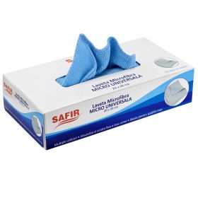 Lavete microfibra multisuprafete in cutie, SAFIR, 20x20 cm, 12 buc/set