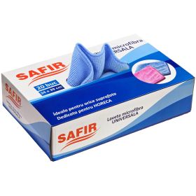 Lavete microfibra multisuprafete in cutie, SAFIR, 34x39 cm, 20 buc/set
