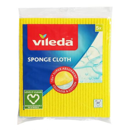 Lavete umede VILEDA Sponge Cloth, 5 buc/set