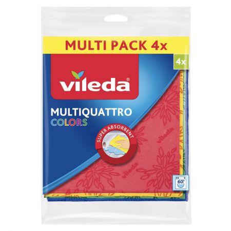 Lavete uscate VILEDA Multiquattro Colors, 4 buc/set