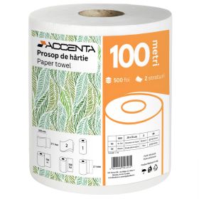 Prosop hartie ACCENTA, 100 m, 2 straturi
