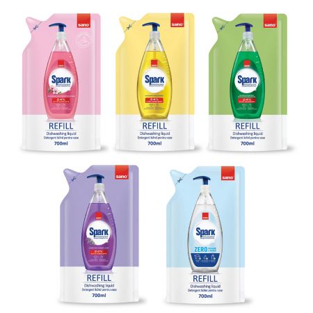 Rezerva detergent de vase lichid SANO Spark, 700 ml