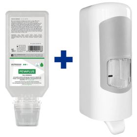 Sapun lichid PEVA Plus, 1 L + dispenser