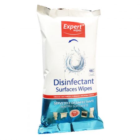 Servetele dezinfectante, EXPERT Wipes, 48 buc/pachet