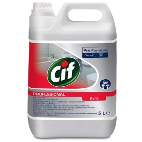Solutie anticalcar pentru baie 2 in 1, CIF Professional, 5 L