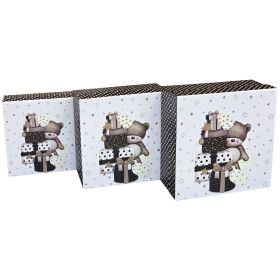 Cutie cadouri cu capac, Teddy Bear, 3 buc/set