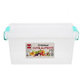 Cutie depozitare din plastic, cu capac, 3L, Crilelmar