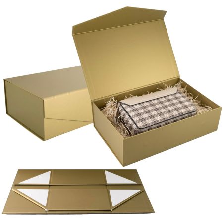 Cutie cadouri, inchidere magnetica, 35x23x10 cm, Matt Gold