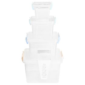 Set cutii din plastic pentru alimente, patrate, STERK Maya, 4 buc
