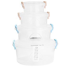 Set cutii din plastic pentru alimente, rotunde, STERK Maya, 4 buc