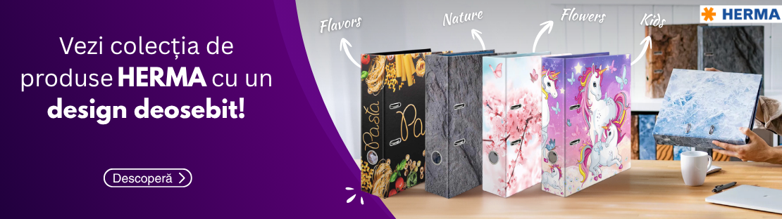 Bibliorafturi, mape, etichete HERMA