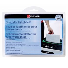 Coli impregnate cu ulei pentru distrugatoare documente REXEL, 20 buc/set