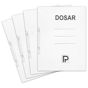 Dosar carton alb pentru incopciat, coperta 1/1, PAPERLAND, 100 buc/set