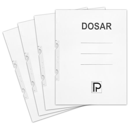 Dosar carton alb pentru incopciat, coperta 1/1, PAPERLAND
