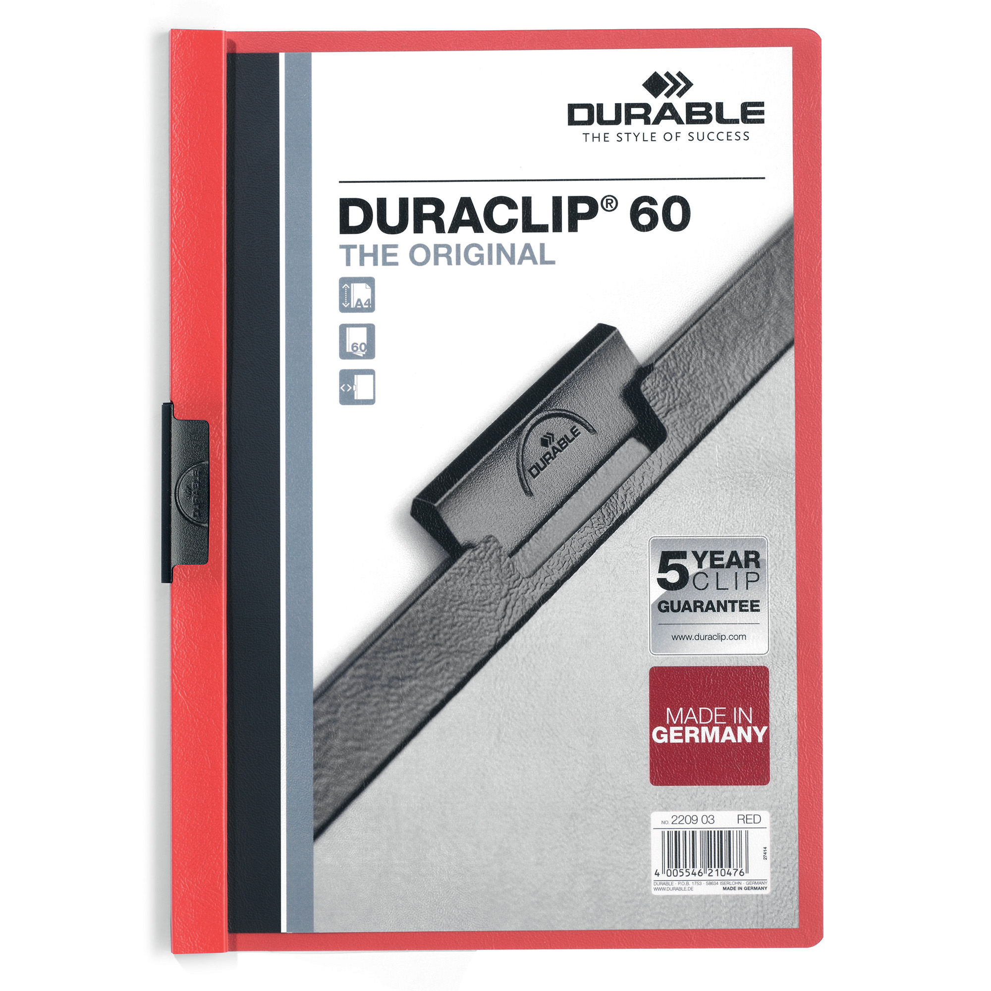 Dosar plastic A4 cu clema pivotanta pentru 60 coli, DURABLE