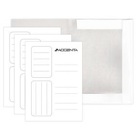 Dosar carton alb plic ACCENTA, 300 g/mp, 50 buc/set