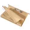 Dosar suspendabil cu burduf 4 cm, 2 inele si bagheta metalica, kraft, FALKEN