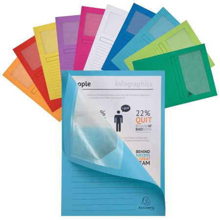 Dosar cu fereastra, carton color 130 g/mp EXACOMPTA Forever Recy