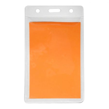 Suport ecuson vertical cu clapeta de siguranta, 57x85 mm