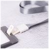 Snur textil pentru ecuson 1 cm, capsa plastic, DELI 8352, 12 buc/set