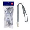 Snur textil pentru ecuson 1 cm, capsa plastic, DELI 8352, 12 buc/set