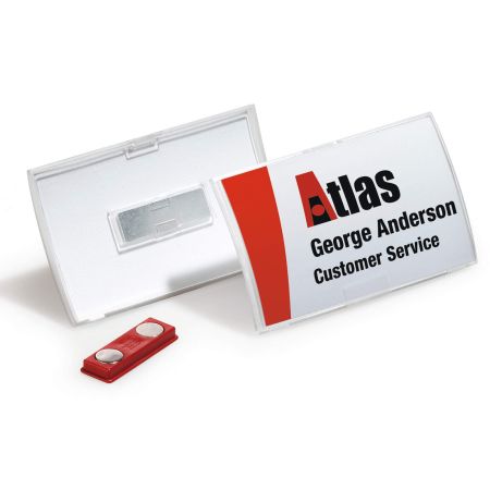 Ecuson cu magnet, 75x40 mm, DURABLE Click Fold, 10 buc/set