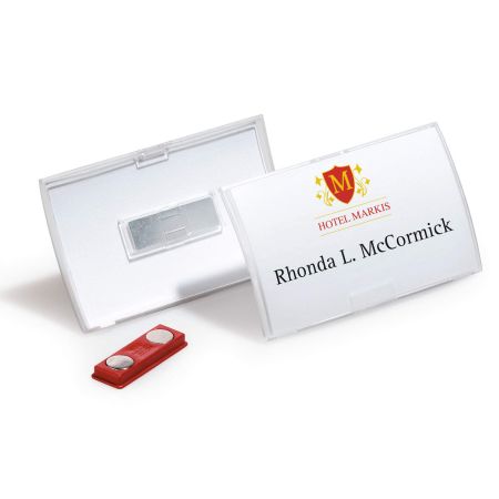 Ecuson cu magnet, 90x54 mm, DURABLE Click Fold, 10 buc/set