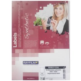 Etichete albe din poliester mat A4, 10 coli/top, RAYFILM