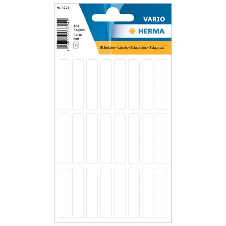 Etichete autocolante albe, 8x36 mm, HERMA Vario 3724, 168 buc
