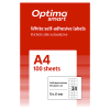 Etichete autocolante albe, colturi drepte, 100 coli/top, OPTIMA