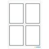 Etichete autocolante albe si chenar gri, 40x55 mm, HERMA Vario 5713, 24 buc/set