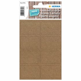 Etichete autocolante kraft, 25x40 mm, HERMA Home Feeling 15751, 32 buc/set
