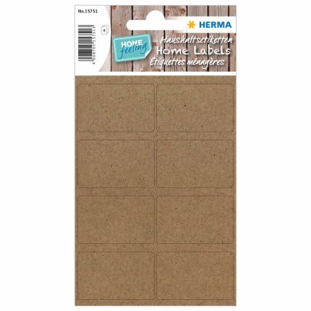 Etichete autocolante kraft, 25x40 mm, HERMA 15751, 32 buc