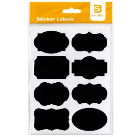 Etichete autocolante negre, 57x32 mm, Baisidi, 32 buc/set